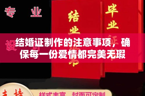 五莲结婚证制作的注意事项，确保每一份爱情都完美无瑕